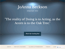 Tablet Screenshot of joannabeckson.com